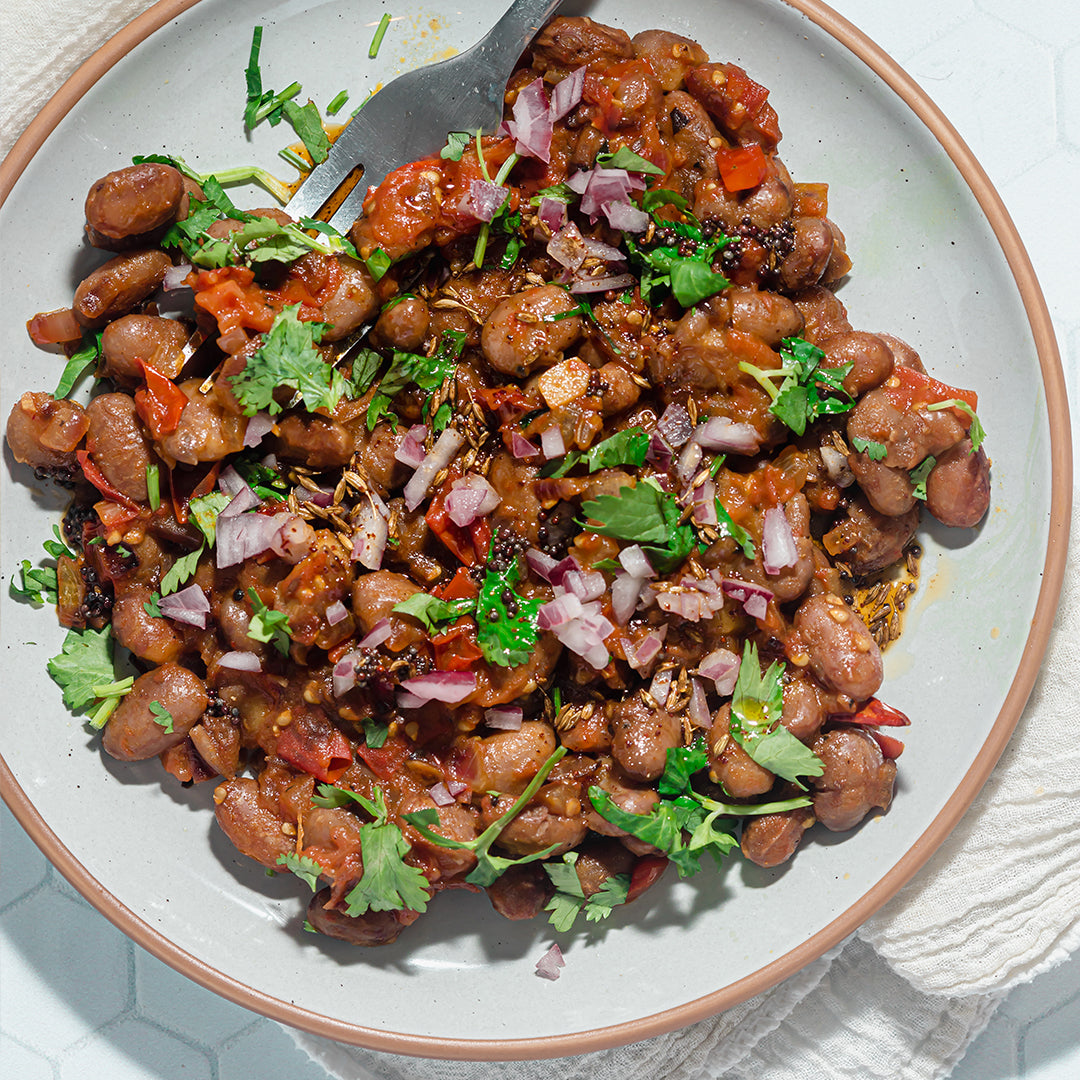 Indian-inspired bean tadka with Primary Beans