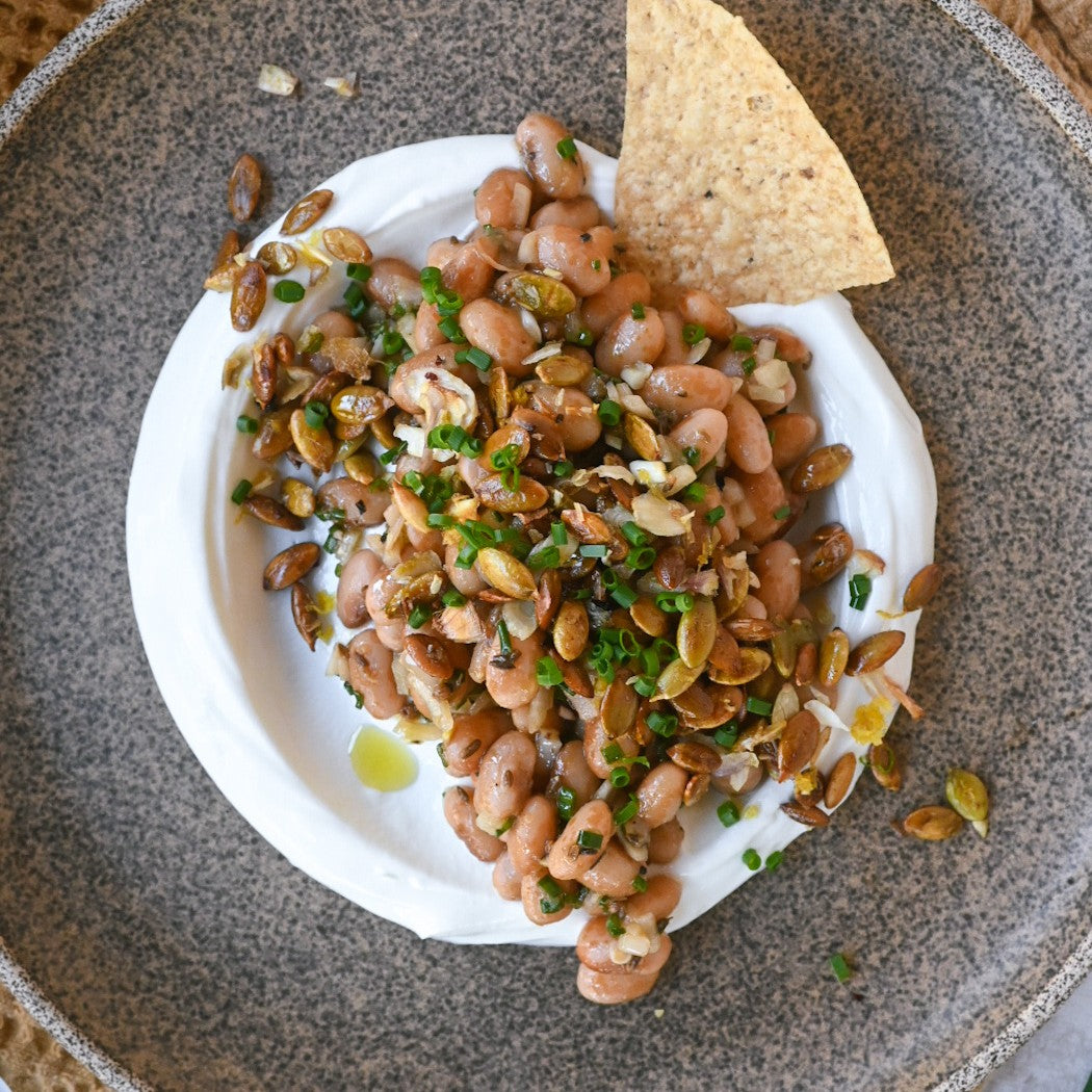 Chipotle marinated beans with Primary Beans Southwest Gold beans