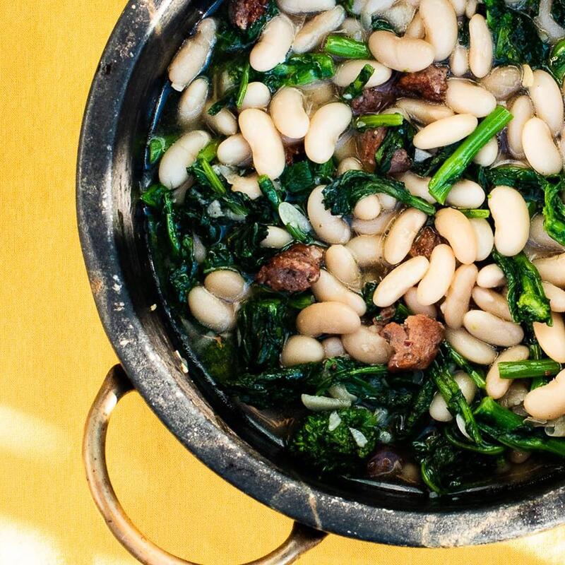 Beans with greens and sausage recipe by Primary Beans